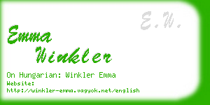 emma winkler business card
